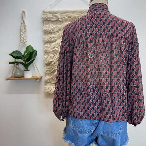 OU Chiffon L/S Sheer Top - Picture 8 of 13